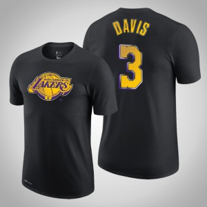 Anthony Davis Los Angeles Lakers Logo Dri-Fit Men's #3 Earned T-Shirt - Black 180930-426