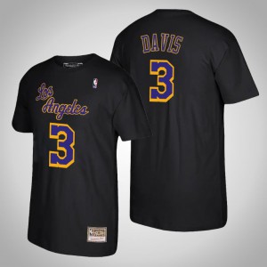 Anthony Davis Los Angeles Lakers Hardwood Classics Men's #3 Reload T-Shirt - Black 238371-217