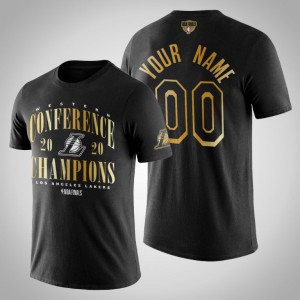 Custom Los Angeles Lakers Western Conference Champions Drive Men's #00 2020 NBA Finals Bound T-Shirt - Black 239397-792