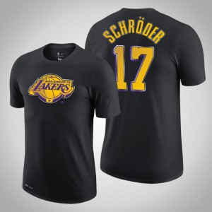 Dennis Schroder Los Angeles Lakers Logo Dri-Fit Men's #17 Earned T-Shirt - Black 342736-622