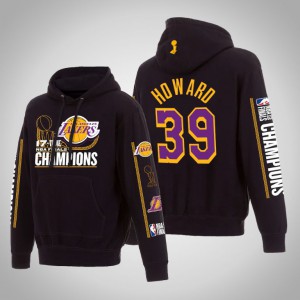Dwight Howard Los Angeles Lakers 17Times Pullover Men's #39 2020 NBA Finals Champions Hoodie - Black 737593-781