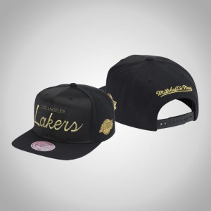 Los Angeles Lakers Snapback Adjustable Men's Gold Dazzle Hat - Black 430585-261