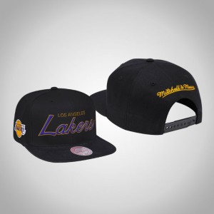 Los Angeles Lakers Script Adjustable Snapback Men's Heritage Hat - Black 472841-552