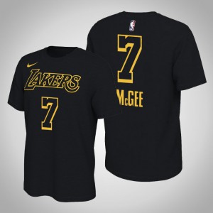 JaVale McGee Los Angeles Lakers Men's #7 2020 Orlando Restart T-Shirt - Black 406503-501