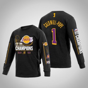 Kentavious Caldwell-Pope Los Angeles Lakers 17Times Long Sleeve Men's #1 2020 NBA Finals Champions T-Shirt - Black 100371-214