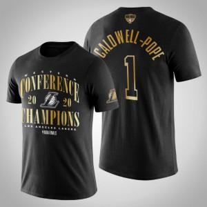 Kentavious Caldwell-Pope Los Angeles Lakers Western Conference Champions Drive Men's #1 2020 NBA Finals Bound T-Shirt - Black 594772-763