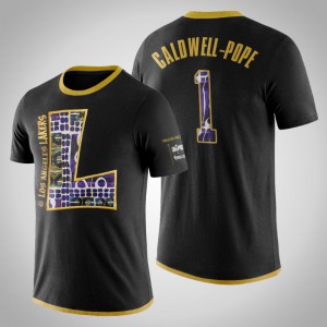 Kentavious Caldwell-Pope Los Angeles Lakers Two Hype Original 90's Team Letter Men's #1 Kente T-Shirt - Black 414089-441