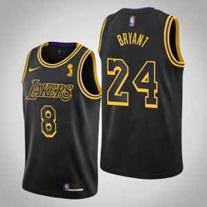 Kobe Bryant Los Angeles Lakers Mamba Tribute City Dual Number Men's #24 2020 NBA Finals Champions Jersey - Black 451435-749