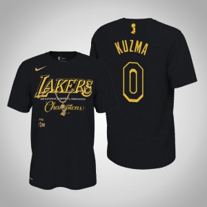 Kyle Kuzma Los Angeles Lakers Celebration Pendant Men's #0 2020 NBA Finals Champions T-Shirt - Black 585576-100