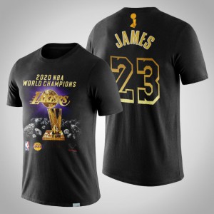LeBron James Los Angeles Lakers Finals Champions Diamond Supply Co. x NBA Men's #23 2020 NBA Finals Champions T-Shirt - Black 853945-307