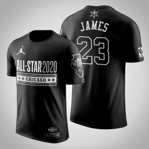 LeBron James Los Angeles Lakers Official Logo Men's #23 2020 NBA All-Star Game T-Shirt - Black 345081-591