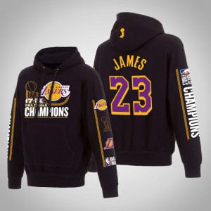 LeBron James Los Angeles Lakers 17Times Pullover Men's #23 2020 NBA Finals Champions Hoodie - Black 754558-941