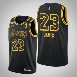 LeBron James Los Angeles Lakers Tribute Kobe and Gianna Men's #23 2020 NBA Finals Champions Jersey - Black 154521-480