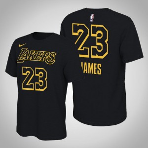 LeBron James Los Angeles Lakers Men's #23 2020 Orlando Restart T-Shirt - Black 197749-267