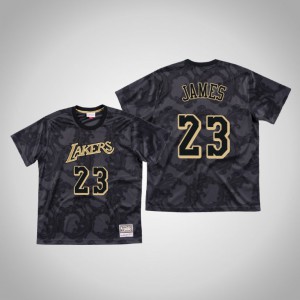 LeBron James Los Angeles Lakers Mesh Men's #23 Black Toile T-Shirt - Black 579904-414