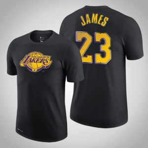 LeBron James Los Angeles Lakers Logo Dri-Fit Men's #23 Earned T-Shirt - Black 548784-605