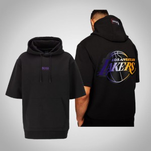 Los Angeles Lakers Short Sleeve Men's NBA x Hugo Boss Hoodie - Black 186996-234