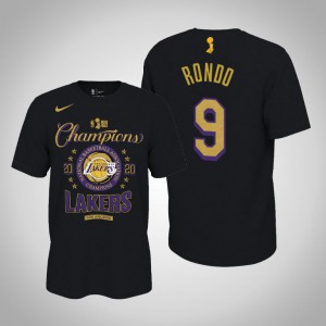 Rajon Rondo Los Angeles Lakers Locker Room Men's #9 2020 NBA Finals Champions T-Shirt - Black 346066-660