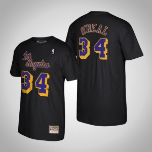 Shaquille O'Neal Los Angeles Lakers Hardwood Classics Men's #34 Reload T-Shirt - Black 662932-187