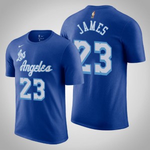 LeBron James Los Angeles Lakers 2020-21 Men's #23 Hardwood Classics T-Shirt - Blue 721646-501