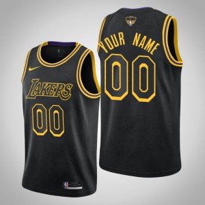 Custom Los Angeles Lakers Kobe Tribute City Men's #00 2020 NBA Finals Bound Jersey - Black 932458-783