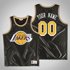 Custom Los Angeles Lakers Men's #00 Dazzle Jersey - Black 665242-187