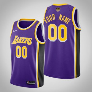 Custom Los Angeles Lakers Statement Men's #00 2020 NBA Finals Bound Jersey - Purple 542223-742