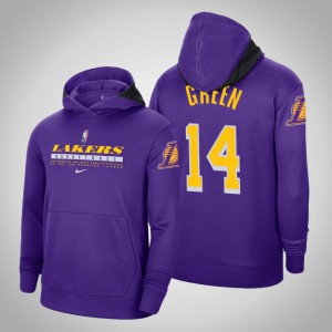Danny Green Los Angeles Lakers On Court Practice Performance Pullover Men's #14 Spotlight Hoodie - Purple 509112-205