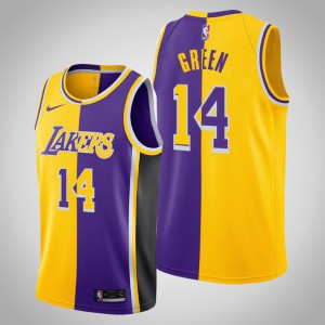 Danny Green Los Angeles Lakers Men's #14 Split Jersey - Yellow Purple 374358-144