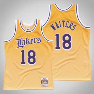 Dion Waiters Los Angeles Lakers 1984-85 Faded Men's #18 Old English Jersey - Yellow 928553-840