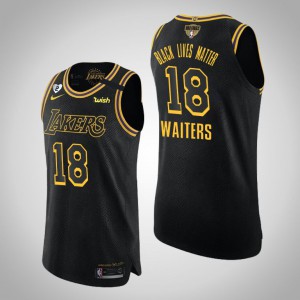 Dion Waiters Los Angeles Lakers Lives Matter Authentic Men's #18 2020 NBA Finals Bound Jersey - Black 217203-487
