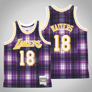 Dion Waiters Los Angeles Lakers Swingman Hardwood Classics jersey Men's #18 Private School Jersey - Purple 946936-404