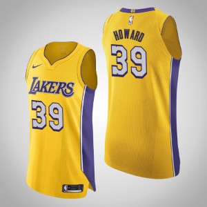 Dwight Howard Los Angeles Lakers Authentic Men's #39 Icon Jersey - Yellow 183590-128