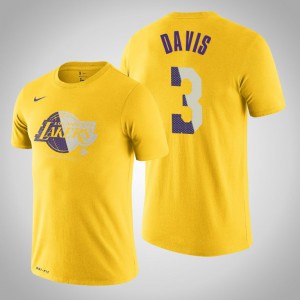Anthony Davis Los Angeles Lakers Essential Dry Men's #3 Team Logo T-Shirt - Gold 693564-407