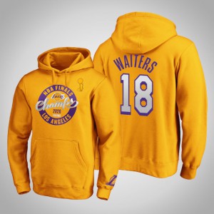 Dion Waiters Los Angeles Lakers Zone Laces Pullover Men's #18 2020 NBA Finals Champions Hoodie - Gold 101152-115