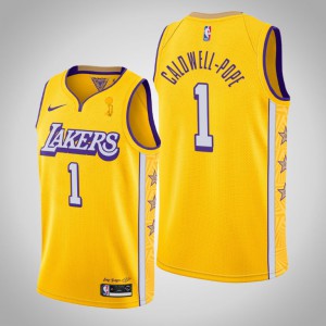 Kentavious Caldwell-Pope Los Angeles Lakers City Men's #1 2020 NBA Finals Champions Jersey - Gold 190801-517