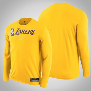 Los Angeles Lakers Legend Performance Long Sleeve Men's Practice T-Shirt - Gold 318791-132
