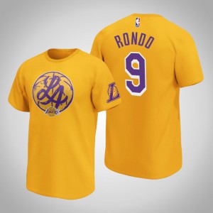 Rajon Rondo Los Angeles Lakers Hometown Graphic Men's #9 Iconic T-Shirt - Gold 443824-201