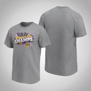 Los Angeles Lakers NBA Champions Saved By The Buzzer Men's 2020 NBA Finals Champions T-Shirt - Gray 759875-652