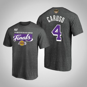 Alex Caruso Los Angeles Lakers Locker Room Men's #4 2020 NBA Finals Bound T-Shirt - Heather Charcoal 296510-801