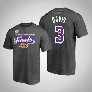 Anthony Davis Los Angeles Lakers Locker Room Men's #3 2020 NBA Finals Bound T-Shirt - Heather Charcoal 624799-109