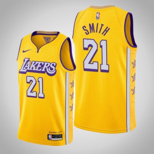 J.R. Smith Los Angeles Lakers 2019-20 Men's City Jersey - Gold 996099-706