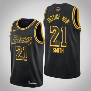 J.R. Smith Los Angeles Lakers Justice Now Mamba Edition Men's #21 2020 NBA Finals Bound Jersey - Black 897049-409