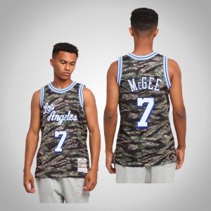 JaVale McGee Los Angeles Lakers Hardwood Classics Men's #7 Tiger Camo Jersey - Green 179868-897