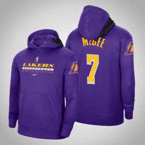 JaVale McGee Los Angeles Lakers On Court Practice Performance Pullover Men's #7 Spotlight Hoodie - Purple 582108-603