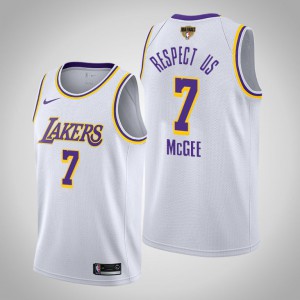 JaVale McGee Los Angeles Lakers Respect Us Association Men's #7 2020 NBA Finals Bound Jersey - White 729077-816