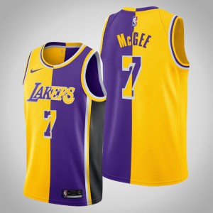 JaVale McGee Los Angeles Lakers Men's #7 Split Jersey - Yellow Purple 903080-944