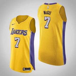 JaVale McGee Los Angeles Lakers Authentic Men's #7 Icon Jersey - Yellow 851938-542