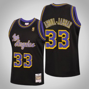 Kareem Abdul-Jabbar Los Angeles Lakers Hardwood Classics Men's #33 Reload Jersey - Black 628043-903