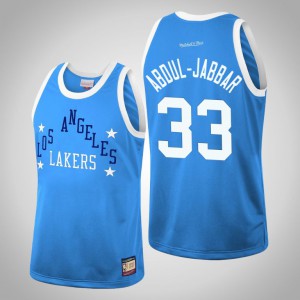 Kareem Abdul-Jabbar Los Angeles Lakers Team Heritage Men's #33 Hardwood Classics Jersey - Blue 801994-928